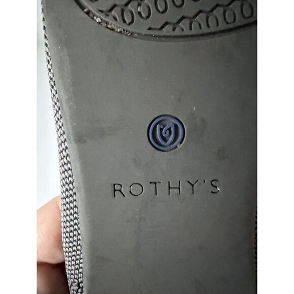 Rothys Womens 10.5 The Point Ballet Flats Shoes Gray Knit Washable Slip On - Picture 7 of 10